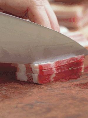 金字淡咸肉切絲。