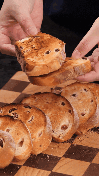 歐包切片，復(fù)烤烤脆